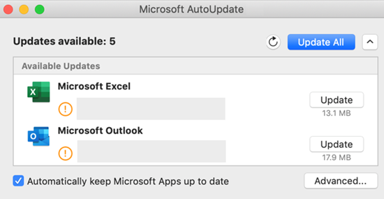 outlook 2016 for mac says cant run on this version of osx